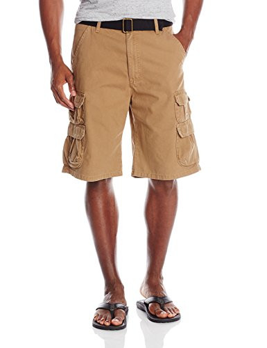 Wrangler Authentics Mens Premium Twill Cargo Short  Acorn Twill  34