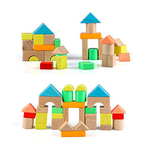Gemileo Wooden Blocks Building Blocks for Toddlers 1-3 Wood Large Construction Stacking Bricks Blocks Board 32 Pieces Educational Learning Toys Games for Kids Boys Girls Gemileo Wooden Blocks Building Blocks for Toddlers 1-3 Wood Large Construction Stacking Bricks Blocks Board 32 Pieces Educational Learning Toys Games for Kids Boys Girls