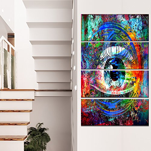 Designart Magic Eye Design-Large Abstract Glossy Metal Wall Art 28'' H x 48'' W x 1'' D 4P Blue Designart Magic Eye Design-Large Abstract Glossy Metal Wall Art 28'' H x 48'' W x 1'' D 4P Blue