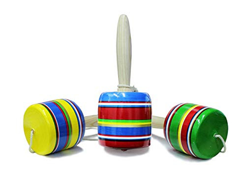 MexFun 3 Pack Wooden Baleros Made in Mexico Premium Quality 3 Pack  Assorted Colors