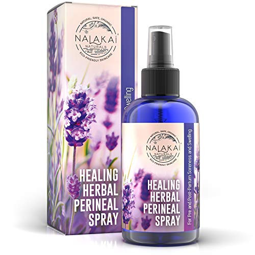 Healing Herbal Perineal Spray 8oz  Organic Postpartum Spray for Pain Relief and Healing  Soothing  Cooling Aloe Based After Birth Spray  All Natural Perineal Spray Alcohol Free - Nalakai