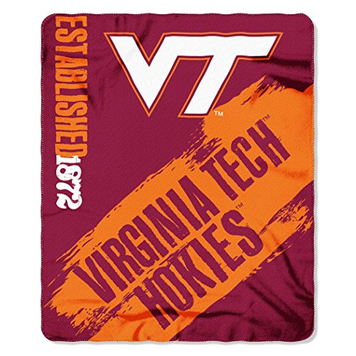 Virginia Tech Hokies  Painted  Fleece Throw Blanket  50  x 60