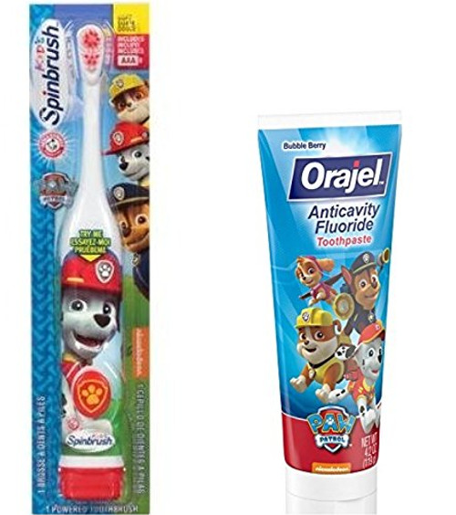 Arm and Hammer Spinbrush Paw Patrol Powered Toohbrush Orajel PAW Patrol Anticavity Fluoride Toothpaste 4-2 Oz Arm and Hammer Spinbrush Paw Patrol Powered Toohbrush Orajel PAW Patrol Anticavity Fluoride Toothpaste 4-2 Oz