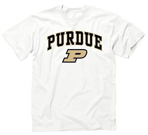 Campus Colors NCAA Adult Arch Logo Soft Style Gameday T-Shirt Purdue Boilermakers - White Medium Campus Colors NCAA Adult Arch Logo Soft Style Gameday T-Shirt Purdue Boilermakers - White Medium