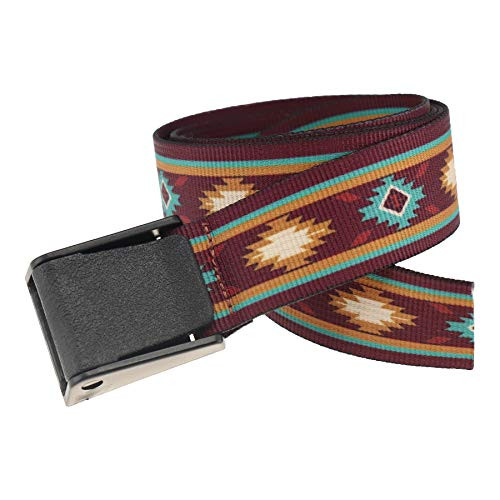 Thomas Bates Southwestern Titan Pattern Web Belt - Made in the USA Pueblo  Adult Size