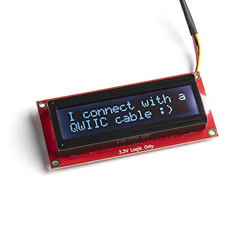 SparkFun 16x2 SerLCD - RGB Text Qwiic - Red-Green-Blue Text on Black Display 3-3v Logic and Power