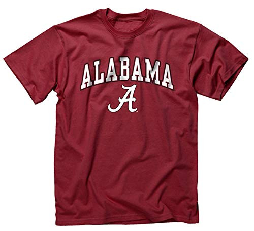 Campus Colors NCAA Adult Arch Logo Soft Style Gameday T-Shirt Alabama Crimson Tide - Crimson Medium Campus Colors NCAA Adult Arch Logo Soft Style Gameday T-Shirt Alabama Crimson Tide - Crimson Medium