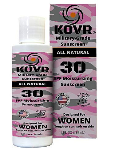 Kovr Military Grade Sunscreen   Reef Friendly Octinoxate   Oxybenzone Free Broad Spectrum Moisturizing UVA-UVB Sunscreen   4 oz   Men