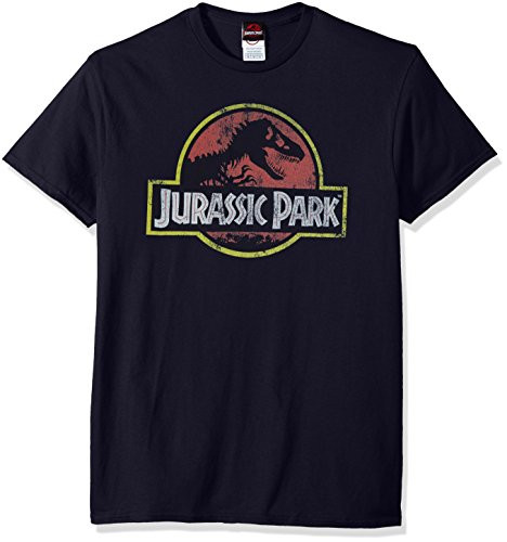 Jurassic Park Men s Movie Logo T-Shirt  Navy  X-Large