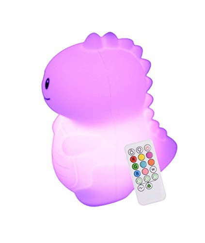 Baby Night Light for Kids Room   LED Kids Night Light Baby Lamp for Nursery   Dinosaur Lamp With Remote   Nine Multi Color Changing Light   Miffy Lamp for Nursery   Silicone Night Light Kids- Dinosaur