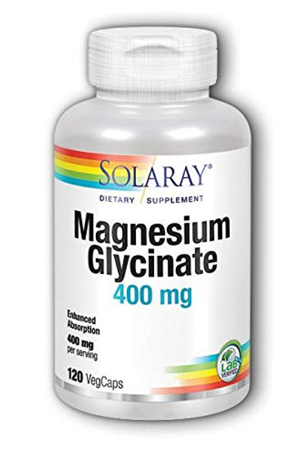 Magnesium Glycinate 400 mg Solaray 120 VCaps