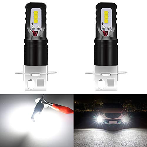 KATUR H3 Led Fog Light Bulb Extremely Bright 1600 Lumens Max 80W High Power CSP Chips 6500K Xenon White Replace for Fog Light or Daytime Running Light DRL