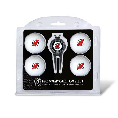 NHL New Jersey Devils 4 Golf Ball And Divot Tool Set NHL New Jersey Devils 4 Golf Ball And Divot Tool Set