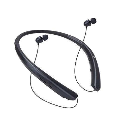 Bluetooth Headphones Wireless Earbuds Retractable Headsets Neckband Stereo Sports Noise Canceling Earphone with Mic Compatible with iPhone Samsung Android by HaoHiyo 15 Hours Playtime Black Bluetooth Headphones Wireless Earbuds Retractable Headsets Neckband Stereo Sports Noise Canceling Earphone with Mic Compatible with iPhone Samsung Android by HaoHiyo 15 Hours Playtime Black