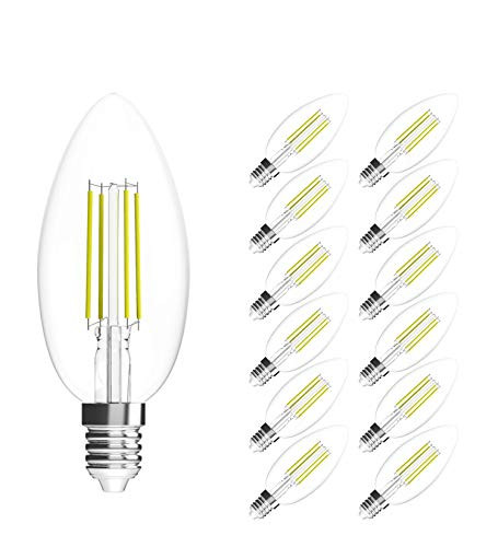 Viribright LED Non-Dimmable B11 Candle Light Bulb  180 Lumen  2700K Warm White  2-5-Watt 35-Watt Equivalent  E12 Base  Pack of 12
