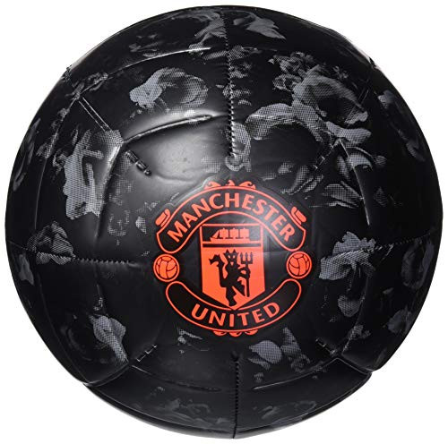 adidas Manchester United Capitano Soccer Ball Black-Grey Three-App Solar Red 4