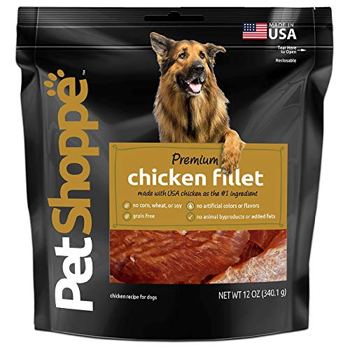 PetShoppe Premium Chicken Fillet Dog Treats Made in USA  Only All Natural - No Fillers  Additives or Preservatives 12 oz dditives or Preservatives 12 oz