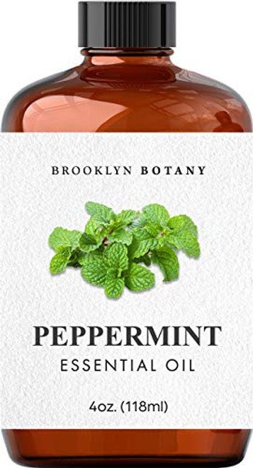 Brooklyn Botany Peppermint Essential Oil 100 Pure and Natural Therapeutic Grade Essential Oil with Glass Dropper - Peppermint Oil for Aromatherapy and Diffuser - 4 OZ Brooklyn Botany Peppermint Essential Oil 100 Pure and Natural Therapeutic Grade Essential Oil with Glass Dropper - Peppermint Oil for Aromatherapy and Diffuser - 4 OZ