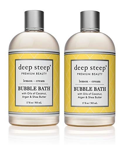 Deep Steep Bubble Bath Lemon Cream  17 Ounce Pack of 2