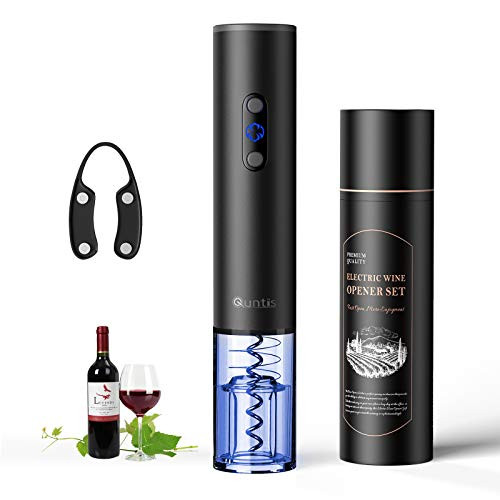 Electric Wine Opener  Quntis Automatic Corkscrew Wine Bottle Opener with Foil Cutter  Battery Powered Cordless Red Wine Cork Opener Wine Bottle Opener Kit  The Best Gift for Wine Lover