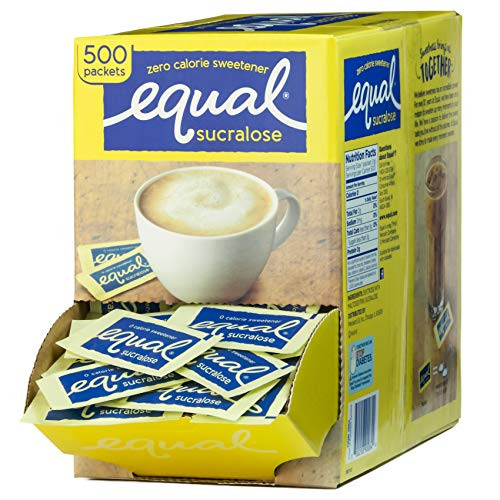 Equal 0 Calorie Sweetener  Yellow  Sucralose Sugar Substitute  Zero Calorie Sugar Free Sweetener Packets  Sugar Alternative  500 Count