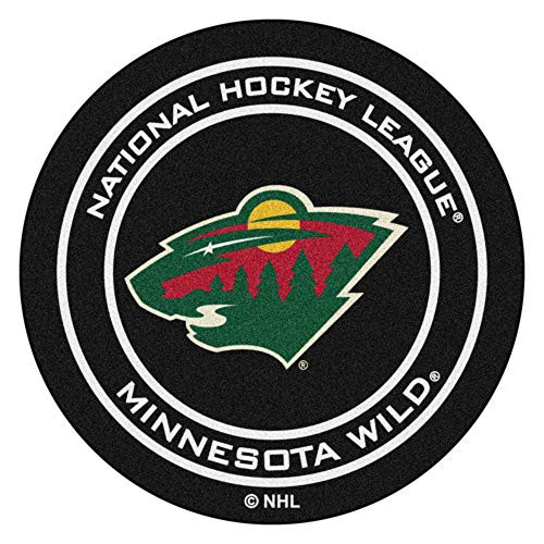 FANMATS - 10269 NHL Minnesota Wild Nylon Face Hockey Puck Rug 27  diameter