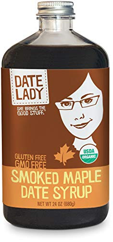 Organic Smoked Maple Date Syrup -- Paleo  Vegan  Kosher -- 2 Ingredients  Organic Dates  Applewood Smoked Maple Syrup