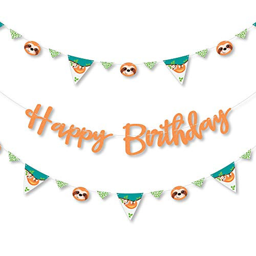 Big Dot of Happiness Let s Hang - Sloth - Birthday Party Letter Banner Decoration - 36 Banner Cutouts and Happy Birthday Banner Letters Big Dot of Happiness Let s Hang - Sloth - Birthday Party Letter Banner Decoration - 36 Banner Cutouts and Happy Birthday Banner Letters