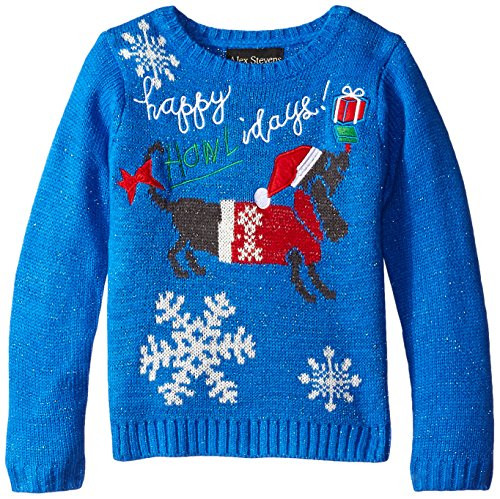 Alex Stevens Little Girls  Happy Howldays  Blue Combo  4T