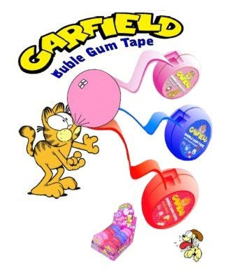 Kidsmania Garfield Bubble Gum Tape  2-05 Ounces 12 Count Display Box