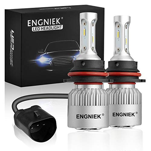 9007 HB5 LED Headlight Bulbs 9004 High Low Beam Pure White Bright Conversion Kit 40W 9800Lm 6000K  2 Pack