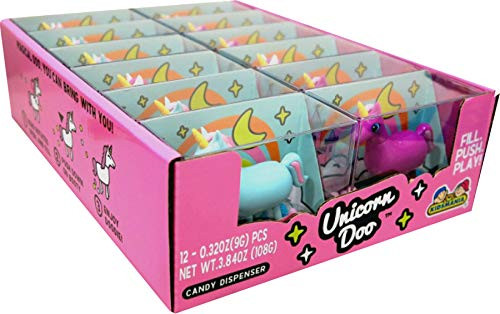 Kidsmania Unicorn Doo Candy Dispenser - 12 Count Display Box