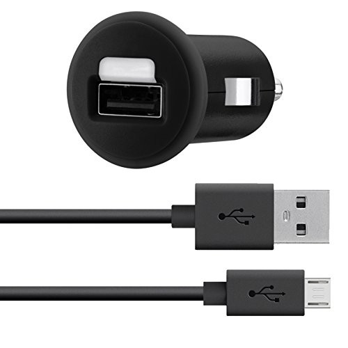 Belkin MIXIT Car Charger with 4-Foot Micro USB Charging Cable 2-1 Amp Retail Packaging  Black