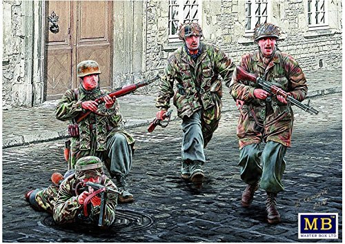 NEW GERMAN PARATROOPERS WW II ERA 1-35 MASTER BOX 35145 by Masterbox