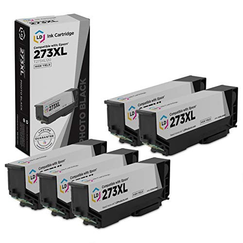 LD Remanufactured Ink Cartridge Replacements for Epson 273XL T273XL020 High Yield Black 5-Pack LD Remanufactured Ink Cartridge Replacements for Epson 273XL T273XL020 High Yield Black 5-Pack