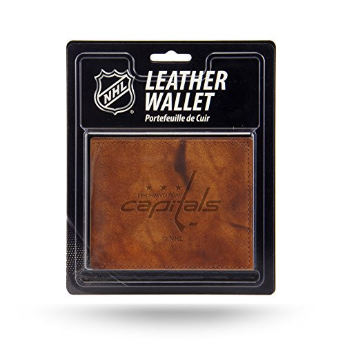 NHL Rico Industries Embossed Leather Billfold Wallet with Man Made Interior  Washington Capitals