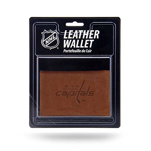 NHL Rico Industries Leather Trifold Wallet with Man Made Interior  Washington Capitals