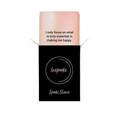 Sparke Shares- 52 Piece empowering Affirmation Cards for Motivation Manifestation- Daily Positive Affirmation Set -Practice self Care Everyday for Stress Relief Inspiration Sparke Shares- 52 Piece empowering Affirmation Cards for Motivation Manifestation- Daily Positive Affirmation Set -Practice self Care Everyday for Stress Relief Inspiration