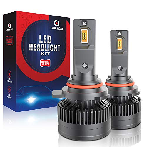AOLEAD 9012 LED Headlight Bulb  12000LM 6000K Extremely Bright Cool White CSP Chips HIR2 Conversion Kit