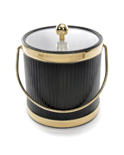 Mr. Ice Bucket 691-1 Silhouette Black Ice Bucket, 3-Quart