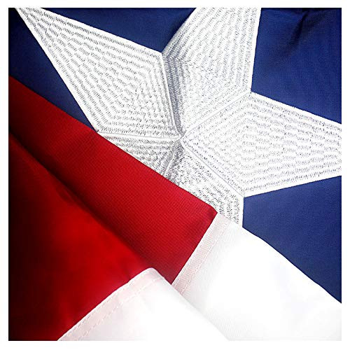 VSVO Texas Flag 3x5 ft - Durable 240D Oxford Nylon Outdoor TX Flags - Embroidered Stars Sewn Stripes Brass Grommets Outside US Flags- VSVO Texas Flag 3x5 ft - Durable 240D Oxford Nylon Outdoor TX Flags - Embroidered Stars Sewn Stripes Brass Grommets Outside US Flags-