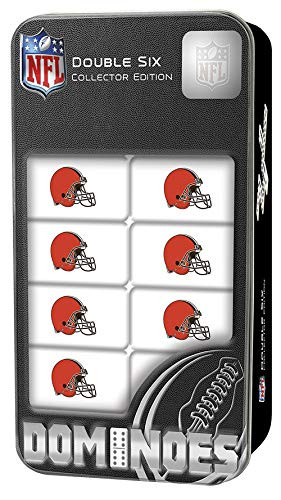 MasterPieces NFL Cleveland Browns Collector Edition Double Six Dominoes