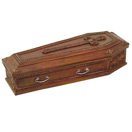Pacific Giftware PTC 8-25 Inch Cross Embellished Coffin Jewelry-Trinket Box Figurine Pacific Giftware PTC 8-25 Inch Cross Embellished Coffin Jewelry-Trinket Box Figurine