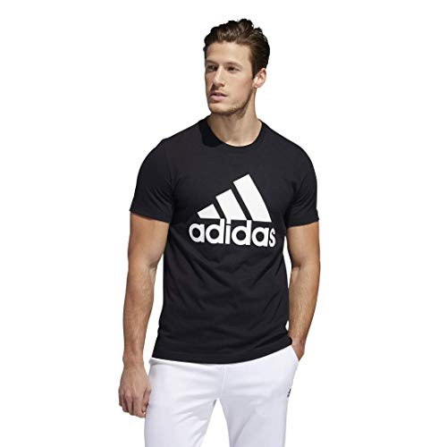 adidas mens Basic Badge of Sport Tee Black-White XX-Large