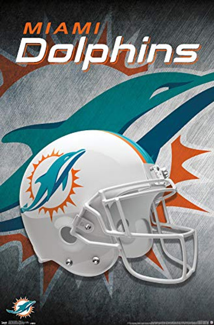 Trends International NFL Miami Dolphins - Helmet 18 Wall Poster  22-375  x 34   Premium Unframed Version Trends International NFL Miami Dolphins - Helmet 18 Wall Poster  22-375  x 34   Premium Unframed Version