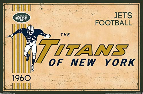 Trends International NFL New York Jets - Retro Logo 14 Wall Poster  22-375  x 34   Premium Unframed Version