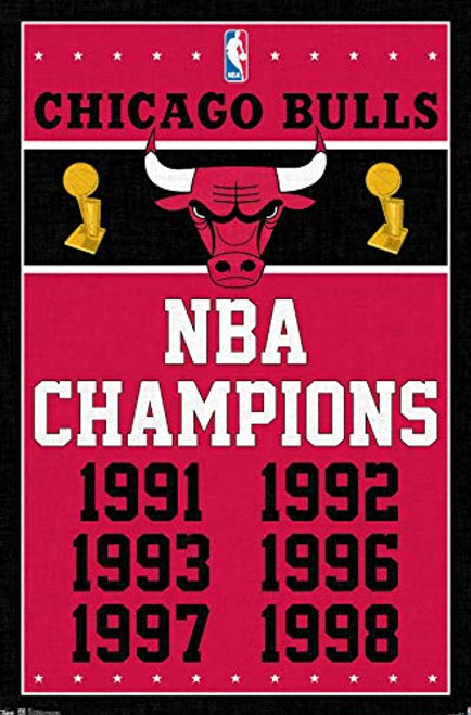 Trends International NBA Chicago Bulls - Champions 13 Wall Poster  22-375  x 34   Premium Unframed Version Trends International NBA Chicago Bulls - Champions 13 Wall Poster  22-375  x 34   Premium Unframed Version