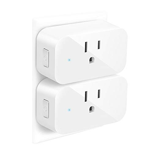 Torteco Smart Plug Mini WiFi Outlet Works with Amazon Alexa  Google Assistant No Hub Required Wireless Remote Control and Timer Function  ETL and FCC Listed 2 Packs
