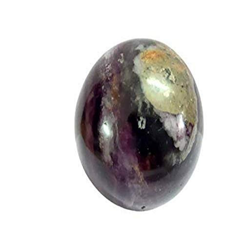 Jet Multi-Flourite Gemstone Ball Approx 200-250 Grams Stress Relief Cleansings Communication Free JET INTERNATIONAL Crystal Therapy Booklet-Image is JUST A Reference-