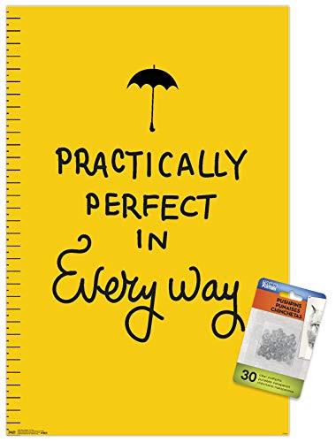 Disney Mary Poppins - Practically Perfect Wall Poster with Push Pins